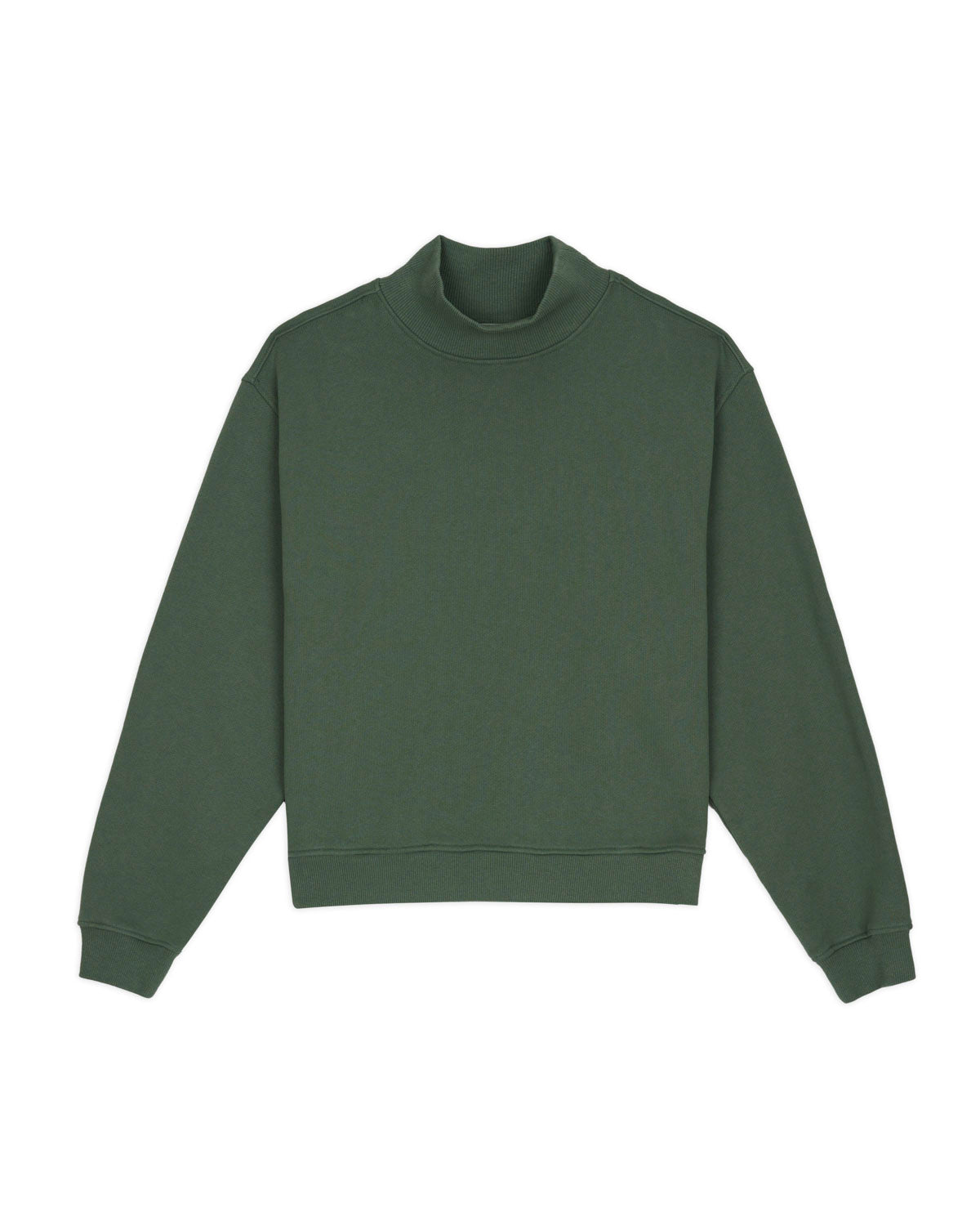 TURTLE NECK SWEATSHIRT - GREEN 1