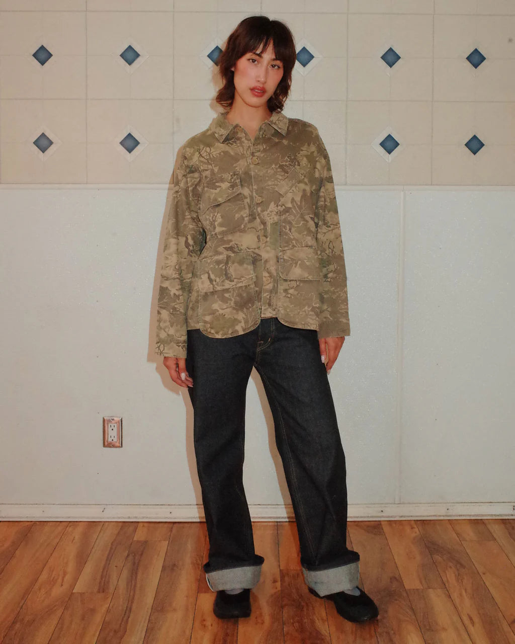 TWILL MILITARY SHIRT JACKET - LEAF CAMO 4