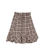 TWISTED PANEL SKIRT - CLOUDED PLAID 3