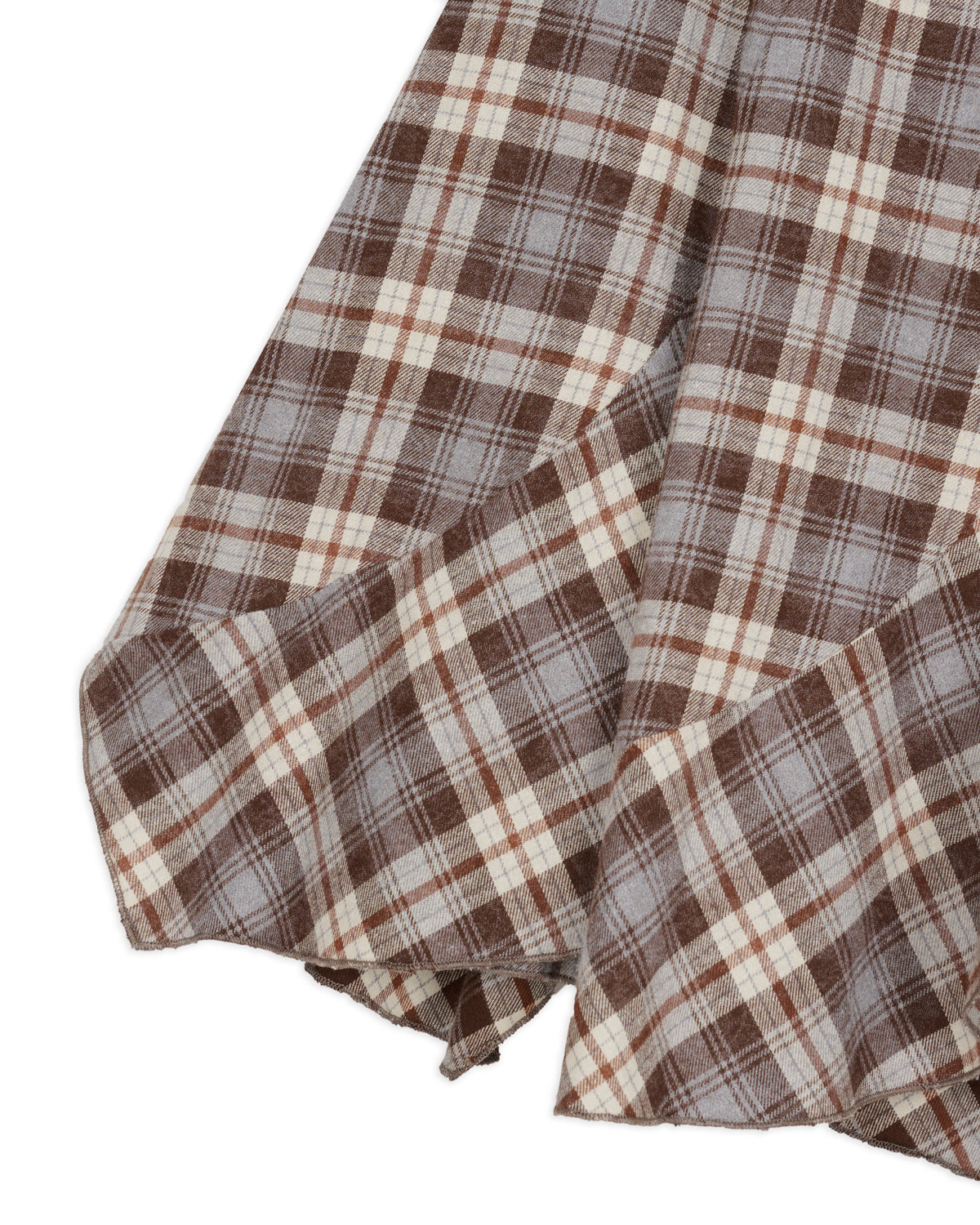 TWISTED PANEL SKIRT - CLOUDED PLAID 2
