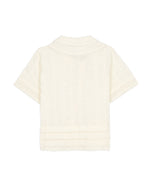 TWISTED SEERSUCKER BUTTON UP SHIRT - CREAM 6