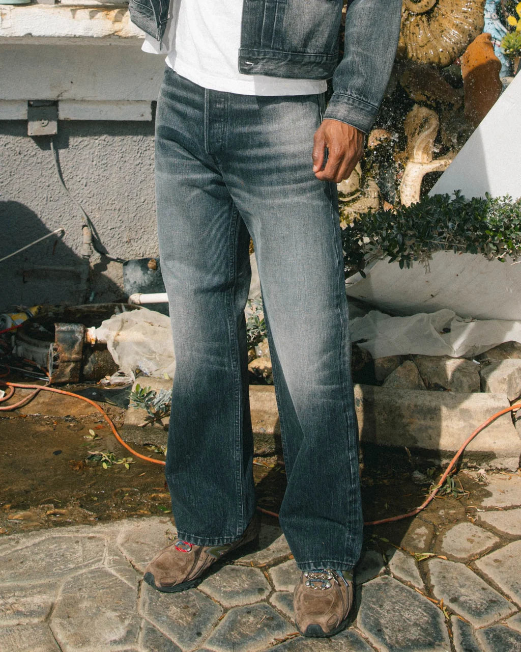 13.2OZ TYPE 00 SELVEDGE DENIM PANT - WASHED BLACK 4