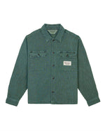 WAFFLE BUTTON FRONT SHIRT - SILVER PINE 1
