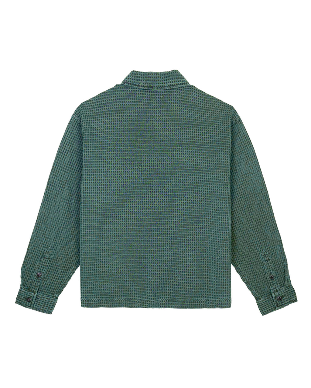 WAFFLE BUTTON FRONT SHIRT - SILVER PINE 2