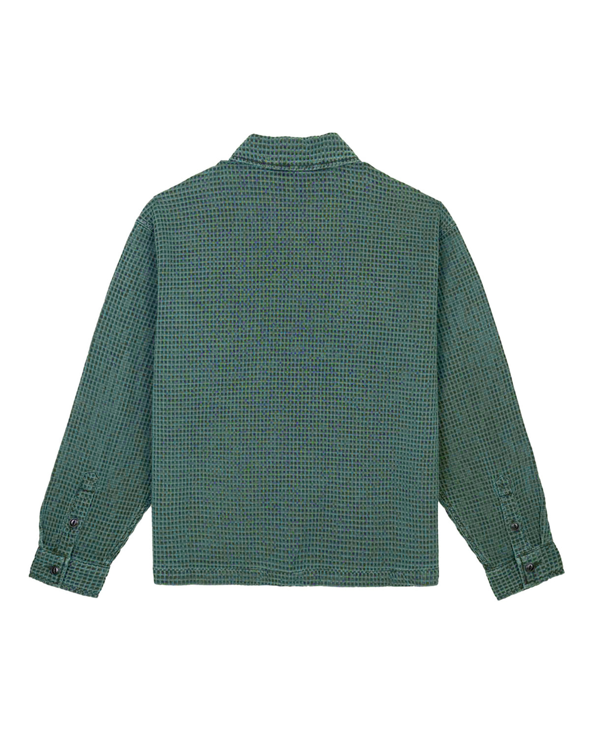 WAFFLE BUTTON FRONT SHIRT - SILVER PINE 2