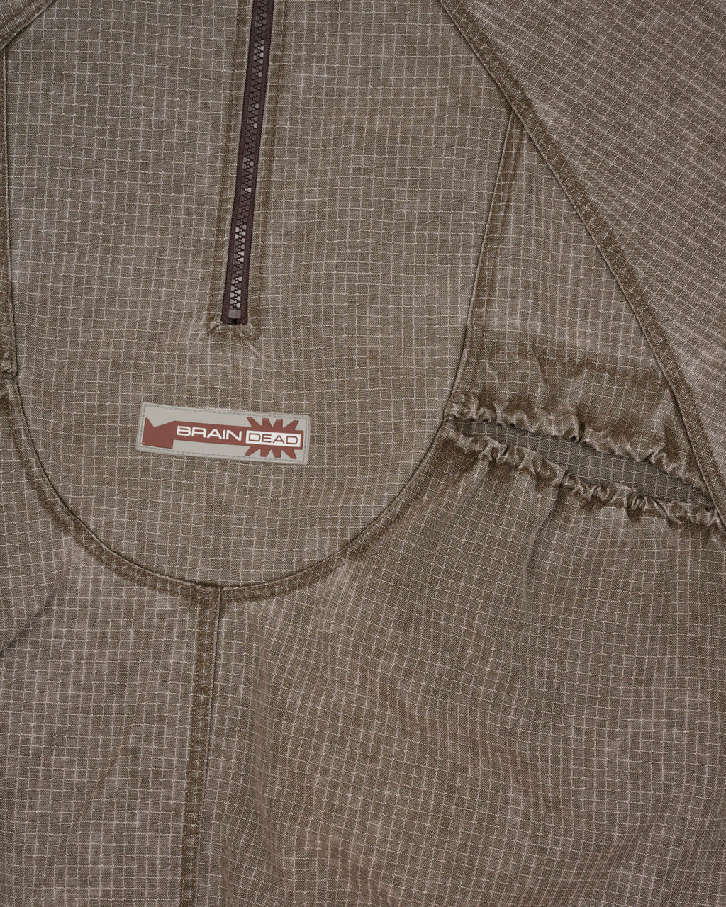 WASHED RIPSTOP EQUIPMENT HALF ZIP - BROWN 7