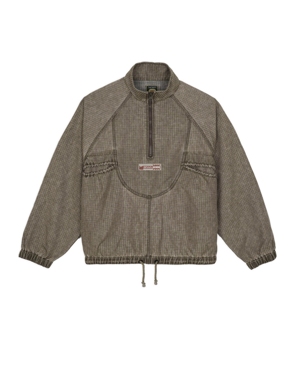 WASHED RIPSTOP EQUIPMENT HALF ZIP - BROWN 1