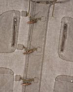 WASHED RIPSTOP TOGGLE JACKET - BROWN 8