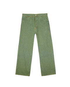 TYPE 00 HICKORY STRIPE DENIM PANT - GREEN