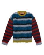 BLURRY LINES ALPACA CREWNECK SWEATER - MULTI 1