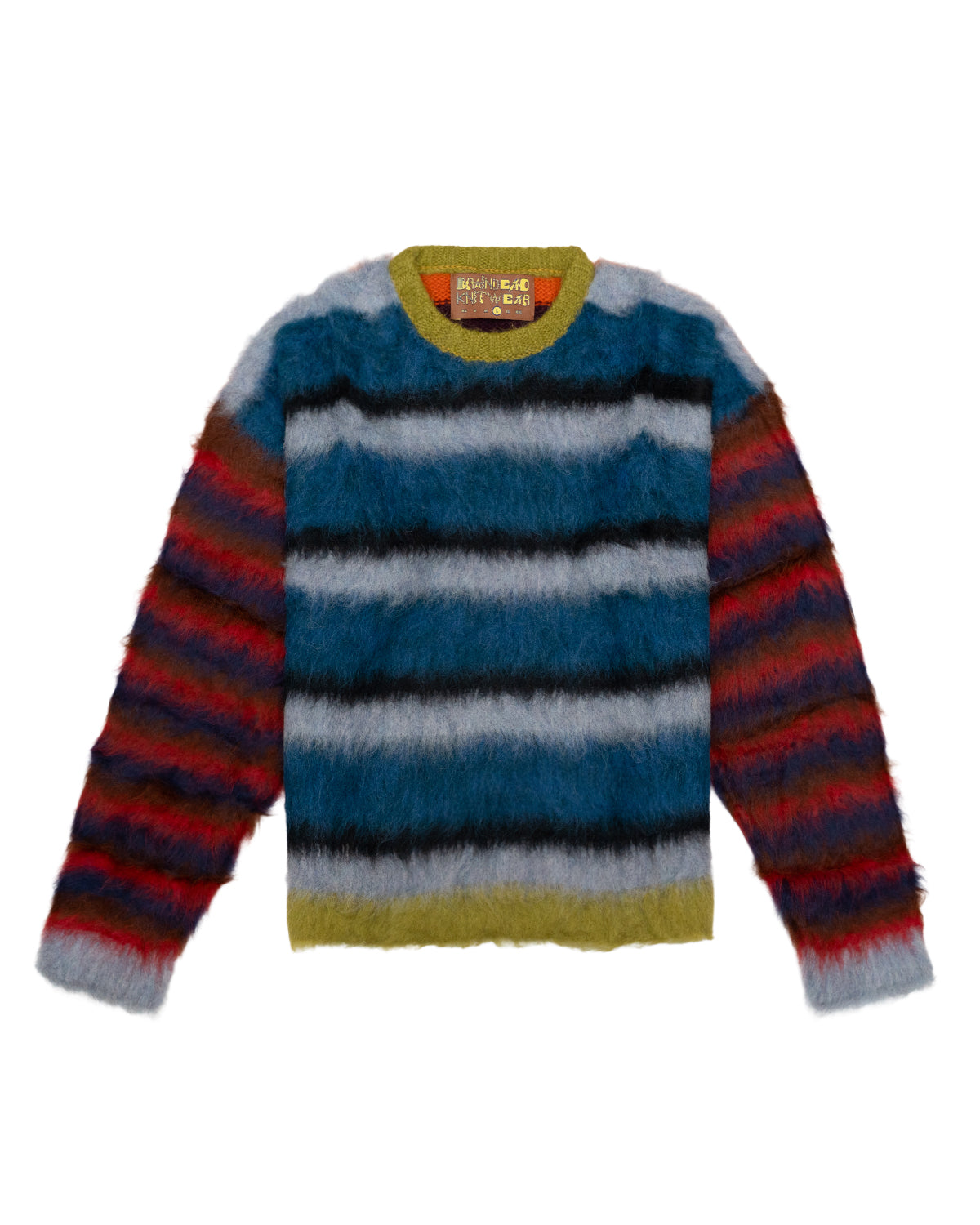 BLURRY LINES ALPACA CREWNECK SWEATER - MULTI 1